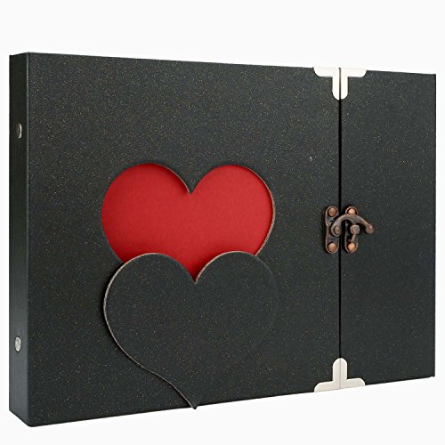 SOLEDI Kreative höhlte Herzform Fotoalbum Scrapbook Sticker Tagebuch Geschenk Multifarben (Style 3) - 4