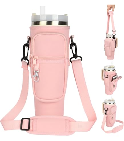 Sac Pour Bouteille D'eau Stanley 40oz (1.2L) - Housse De Protection Néoprène Avec Sangle Et Poche Téléphone - Idéal Randonnée, Camping - 7