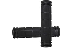 NINONLY nuoshen Bike Handlebar Grips, Soft Rubber Non-Slip Cycling Grips for Scooter Cruiser Tricycle Wheel Chair Mountain Road Urban Bike (Black)