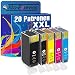 Produktbild PlatinumSerie® 20x Patrone XL mit Chip kompatibel zu Canon PGI-520BK, CLI-521BK, CLI-521C, CLI-521M, CLI-521Y