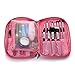 Hotrose Timed Promotion Multifunctional Makeup Brush Zipper High Quality Cosmetic Case for Travel & Home Use(pink)