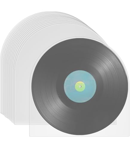 50 Buste Protettive Per Vinili 12 Pollici - Custodie Semitrasparenti Anti-Graffio Per Dischi In Vinile