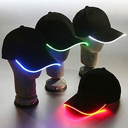 LED Hat,Onlylove Multicolor LED Fiber Optic Illuminated Lights Light Stage Performance Tide Lighted Glow Club Sports Athletic Travel Tour Hat Baseball Bar Party Flash Cap Christmas