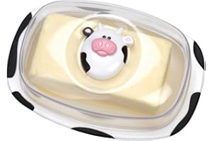 Joie Kitchen Gadgets Moo Mantequera Moomoo, Blanco/Negro, 17.8 x 10.2 x 12.7 cm