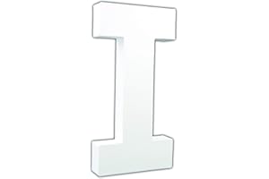 DECOPATCH Décopatch AC708C - Un support en papier blanc mâché 3x10x20,5 cm, Lettre I