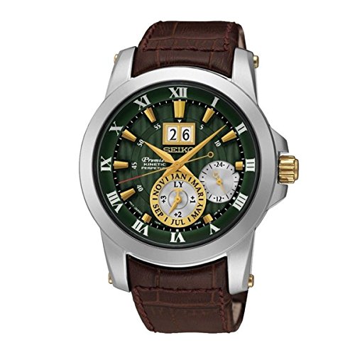 Seiko Herren-Armbanduhr Premier Analog Automatik Leder SNP127P1 Seiko Herren-Armbanduhr Premier Analog Automatik Leder SNP127P1