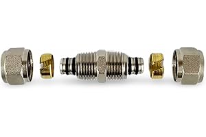 PSW TRADE SUPPLIERS LTD Conector recto igual de 16 mm – 16 mm – Ajuste de compresión, paquete de 2