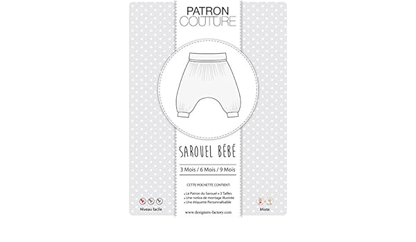 Pack 3 Tailles 6m 3m 9m Patron Sarouel Bebe Cuisine Maison Loisirs Creatifs Ram Mount Co Uk