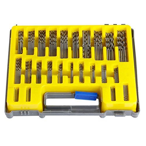 Latinaric Brocas Micro Twist de 150 piezas con caja de 0.4 a 3.2 mm para carpintería