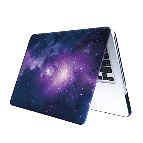 KONKY Macbook Pro 15 A1707 Hülle (2016 freigegeben), Schützende Soft-Touch HartschaleTasche Schutzhülle Snap Case für Neueste 2016 Apple MacBook Pro 15 „Zoll mit Touch Bar und Touch-ID, Lila Sternenklare Nacht - 3