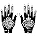 Mehndi Stencil Tattoo Stencil Henna Designs 2 pieces for Left and Right Hand - single use S103 for Henna, Glitter and Air Brush Tattoo