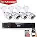 Produktbild Tonton 8CH Full HD 1080P Audio Überwachungssystem mit 4 Überwachungskamera mit Audioübertragung Mikrofon, 25M Klare Nachtsicht, Outdoor Metallgehäuse, Handy PC MAC Schnellzugriff, MAC, 1TB Festplatte
