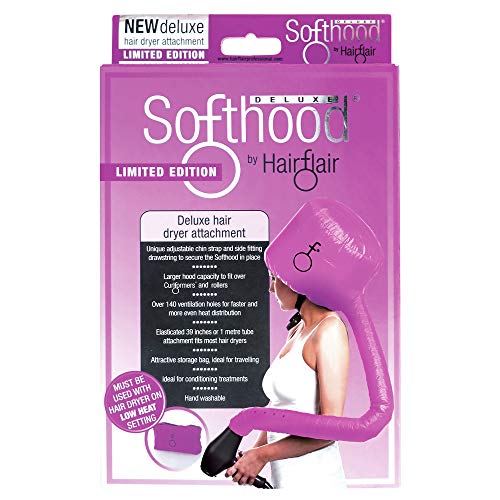 Softhood secador de pelo del capo campana el apego (de color rosa)