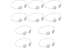 WEBEEDY Lot de 10 plateaux vierges de 12 mm en acier inoxydable pour la fabrication de bijoux - Cadeau de Noël pour femme