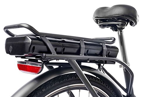 Teutoburg E-Bike, Elektrofahrrad mit HiTen Stahlrahmen in Anthrazit mit 6-Gang Shimano Kettenschaltung – Pedelec Citybike leicht, 250W & 8,8Ah / 36V Lithium-Ionen-Akku, 28 Zoll, 282686 - 8