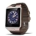 Produktbild Smart watch, DZ09 Armbanduhr Bluetooth Handy-Uhr Smartwatch uhr für Android Samsung Galaxy S6/S5/S4 iPhone 6 Plus/6/5s HTC Huawei Nokia Sony Z3 mit Kamera SIM 1.56 Zoll (Gold)