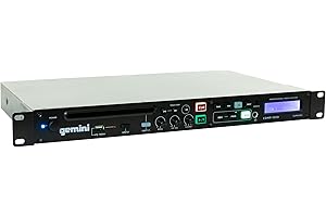 Gemini Sound CDMP-1500 19 Inch Professional/Home Anti Shock Audio Rackmount Single Disc Drive Mountable CD MP3 USB Media Music Player System Input with Remote