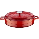 Lava D&ouml;k&uuml;m &Ccedil;ok Ama&ccedil;lı Yayvan Tencere. Trendy Serisi &Ccedil;ap(&Oslash;)32cm. Kırmızı