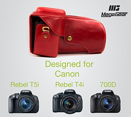 MegaGear toujours pr t RED Camera Case de protection en cuir Sac pour Canon Rebel T6 T5i 700D 18-55 EST 18-135 IS Canon Rebel T4i 650D 18-55 18-135 IS RED reviews MegaGear toujours pr t RED Camera Case de protection en cuir Sac pour Canon Rebel T6 T5i 700D 18-55 EST 18-135 IS Canon Rebel T4i 650D 18-55 18-135 IS RED