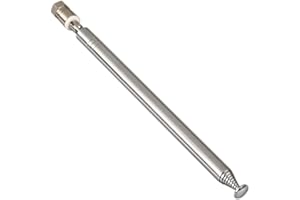 GAOHOU 75 Ohm Radio FM 10 Secciones Acero Antena Telescópica para Todo F Conector Dab FM Radio 120cm