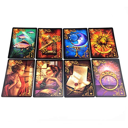 Tarot-Karte Gilded Reverie Lenormand Vergoldete Träumerei Lenormand: Massenmarkt Taschenbuch Erweiterte Ausgabe | Vergoldete Träumerei Lenormand Vitrinen, Karten Sind: Zeit, Brücken, Würfel, Maske