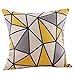 Produktbild Xmiral Kissenbezug Gelb Geometrische Herbst Sofakissen Kopfkissenbezug 45cm×45cm(B)