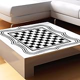 Tamaño: 60x60cm Bluelover Internacional Ajedrez Tablero Té Mesa Escritorio Vinilo Pegatina Hogar Barra De Cristal Decoración