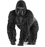 Figura gorila macho modelada con gran detalle.
