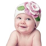Feng Cute Big Flower Baby Kids Infant Toddler Girl Warm Beanie Knit Hat Cap