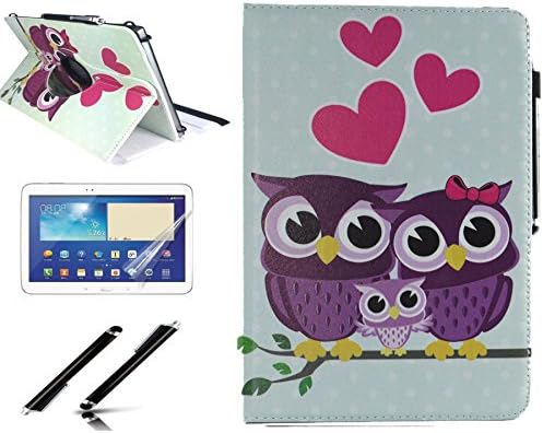 3 in 1 Starter set - 10.1 Inch Tablet Case + Screen protecotor + Touch Pen For LENOVO TAB 2 A10-30 F - 3 in 1 Owl Love