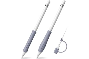 Fintie 2-delad silikon grepphållare för Apple Pencil 1:a / 2:a generationen, skyddande skal fodral tillbehör för iPad 6th Gen