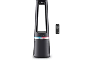 Rowenta Eclipse 3-en-1 Ventilateur purificateur, Purifie, Chauffe, Ventile, Silencieux, Puissant, Multi-oscillations, 12 vitesses, Minuteur, Départ différé QU5062F0