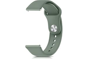 Amzpas 20mm 22mm Armband, Silikonarmband, Schnellverschluss Uhrenarmband, Weiches Silikon Sport Ersatzarmband für Damen Herren, Olivgrün 20mm