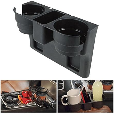 Car Cup Holder -Black Seat Wedge Storage Unit for Coffee Drinks Phone