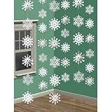 6 cordeles con copos de nieve, decoración navideña