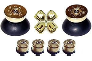 GREENZONE PS4 Gold Replacement Action Bullet Buttons, Thumbs & D-Pad for Playstation 4 Controller (UK Company)