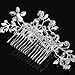 SA Elegant Silver Bridal Wedding Hair Comb Pearl Crystal Hair Pin Clip Accessory
