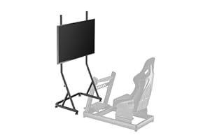Noua Supporto per Monitor fino a 55’’ per Simulatore da Corsa Racing Simulator Cockpit Burn, Supporto VESA fino a 400x200 mm, Altezza Regolabile