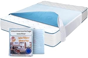 ‎BEST QUALITY PIMPAM FACTORY 100% GUARANTEED PimPam Factory – Inkontinenzunterlage Waschbar mit Flügeln - Hergestellt in UE – wasserdichte Matratzenauflage - 90 x 85 cm – Extrem Saugfähige - Waschbare Inkontinenz ‑ Betteinlagen