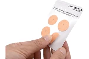 Mugiro Nuevo Protector de pezones más Finos, más Adhesivos y más discretos. Reutilizables. 2,3cm diametro. contra Rozaduras al Practicar Deporte, 4 Pares. Fabricado en España