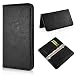 Produktbild Samsung Galaxy S4 S5 S6 Edge iPhone 7 6S 5S Handy Tasche Wallet Case Pouch Brieftasche Bag Schwarz