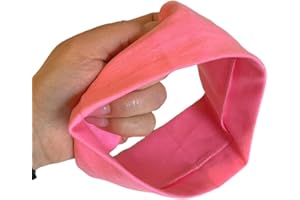 NARAMAKI Bandeau élastique pour cheveux – 1 bandeau élastique 100% coton femme homme – bandeau pour sports accessoires mer piscine (rose)