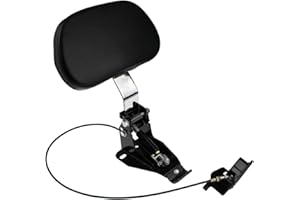 HCmotorku Motorcycle Adjustable Driver Backrest with Mounting Kit Fit for Harley Touring Street Glide Road Glide Road King Ultra Limited Electra Glide CVO 2009-2022 Chrome, HCUSCB005802