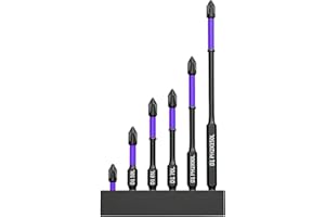 Xumann 6pcs D1 Anti-Slip and Shock-Proof Bits with Phillips Screwdriver Bits, Drill Screwdriver Bits, Screw Driver Bits Set