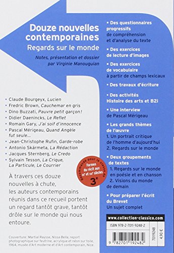 Livres Couvertures de Douze nouvelles contemporaines: Regards sur le monde