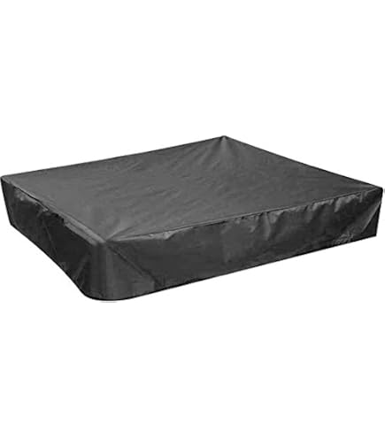Sabbiera Wiltec In Legno 98x98x18 Cm Con Coperchio Ribaltabile E Panche – Perfetta Per Giardino E Cortile, Stimola La Creatività