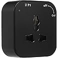 Neelabil Square black 13A Socket Universal 3-Pin Track Sockets Power Track Socket Outlet Versatile Electric Mobile Track Socket Power Track Adapter