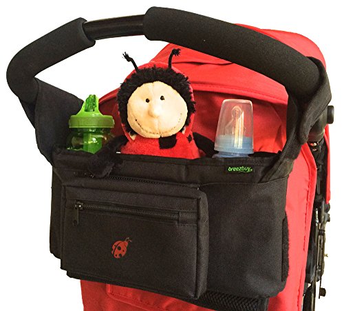 #1 VALUE - Parents love this Stroller Organiser - For Most Prams and Pushchairs, Britax, Baby Jogger, Umbrella - Ideal for Baby Accessories and Nappies - XL Drink Holders - Amazing Storage!