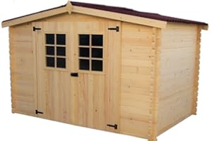 HABRITA FORESTA Abri Madrier Bois Massif avec Grande Façade 300cm, 20mm