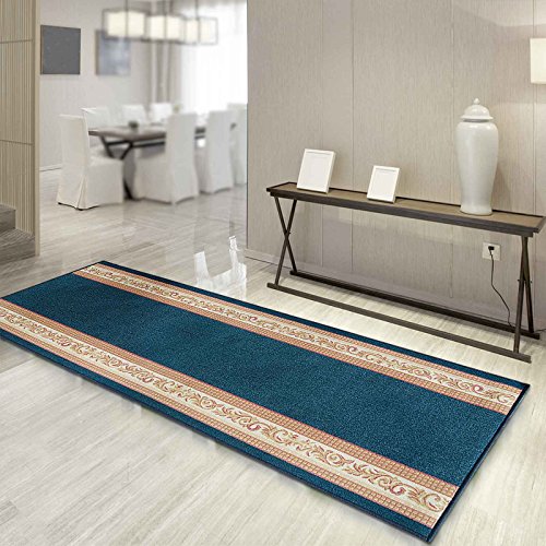 Stilvoller Teppichläufer mit brillianten Farben | hochwertige Meterware, gekettelt | Kurzflor Teppich Läufer | Küchenläufer, Flurläufer (67×200 cm) - 4